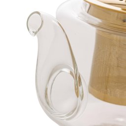 Chaleira De Vidro Wolff 600ml Com Infusor Dourado - 5