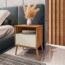Ver imagem 2 de Conjunto de Mesa de Cabeceira Moreira Naturalle Off White