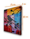 Ver mais imagens de Mini Quadro Decorativo em Acrílico Pintado a Mão para Decoração com Pássaros