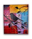 Ver imagem 1 de Mini Quadro Decorativo em Acrílico Pintado a Mão para Decoração com Pássaros