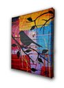Ver imagem 5 de Mini Quadro Decorativo em Acrílico Pintado a Mão para Decoração com Pássaros