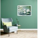 Ver imagem 1 de Quadro Decorativo Flor de Lótus - 50x70cm:moldura Preta