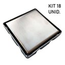 Ver imagem 2 de Ralo Oculto Kit 18unids. 15x15 Inivisivel Inox Casa Banheiro Lavabo Varanda Cozinha Resistente Segur