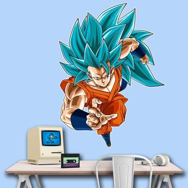 Quadro - Dragon Ball Super - Goku super sayajin blue - Decoração