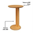 Ver imagem 4 de Mesa de Canto Auxiliar Redonda 50 cm 100% MDF Dalla Costa Cor:Carvalho Rosé