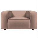 Ver imagem 7 de Kit Sofá 3 Lugares 200cm e Poltrona Decorativa Escritório Orgânico Cecília Linho Rose - Amarena Móve