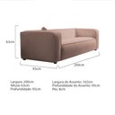 Ver imagem 3 de Kit Sofá 3 Lugares 200cm e Poltrona Decorativa Escritório Orgânico Cecília Linho Rose - Amarena Móve