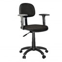 Ver imagem 1 de Cadeira Secretaria Giratoria Savoia Com Braços Tecido Preto