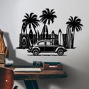 Ver imagem 1 de Adesivo de Parede Fusca na Praia - M 48x68cm