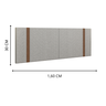 Cabeceira Queen 1,60 Design Exclusivo em Linho e Couro Cor Bege - 3
