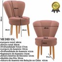 Ver imagem 3 de Jogo de Cadeira para Sala de Jantar Estofada Confortáveis com Pés de Madeira Moblan Decor