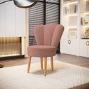 Ver imagem 7 de Jogo de Cadeira para Sala de Jantar Estofada Confortáveis com Pés de Madeira Moblan Decor