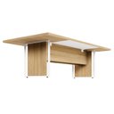 Ver imagem 5 de Mesa Reunião 240cm Escritório para 4 Pessoas com Caixa de Tomadas Corporate Marrom/Macadâmia/Branco