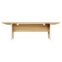 Ver imagem 4 de Mesa Reunião 240cm Escritório para 4 Pessoas com Caixa de Tomadas Corporate Marrom/Macadâmia/Branco