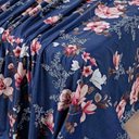 Ver imagem 2 de Jogo Cama Lençol Celi Casal Padrão Micropercal 200 Fios 4 Peças - Azul Marinho Floral