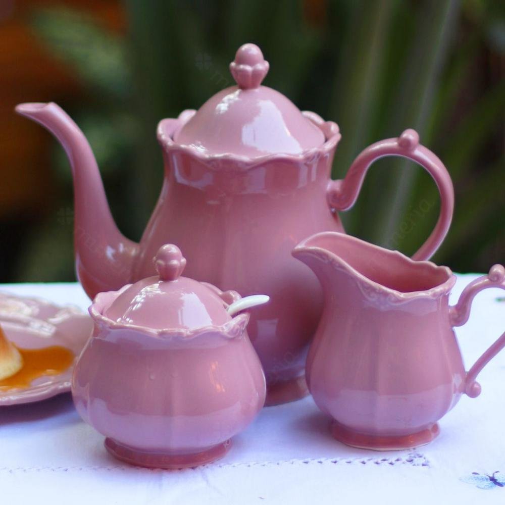 Conjunto de 3 Peças de Porcelana para Chá Fancy Rose - 6