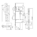 Ver imagem 2 de Fechadura Cromada 55mm para Porta Mz440 Linha Squadro - Papaiz -