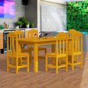 Ver imagem 1 de Mesa com 6 Cadeiras Clássica Madeira Maciça Cerejeira Nemargi
