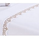 Ver imagem 6 de Jogo lençol Atenas quarto casal Queen bordado 4 peças 2fronha:Palha com Caqui