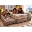 Ver imagem 3 de Cama Box c/Aux Crc Solteiro+Colchão Molas Pró Vida Ortobom