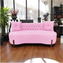 Ver mais imagens de Sofá 2 Lugares Orgânico Curvo Tókio 150cm Suede Rosa Bebê
