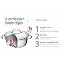 Ver imagem 3 de Conjunto de Panelas Inox com Fundo Triplo 3 Peças Allegra Tramontina