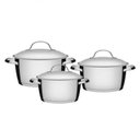 Ver imagem 1 de Conjunto de Panelas Inox com Fundo Triplo 3 Peças Allegra Tramontina