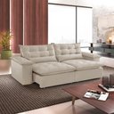 Ver imagem 4 de Sofa Retratil e Reclinavel Alice 230cm Braço 25 Cmem Boucle Meu Sofá Online