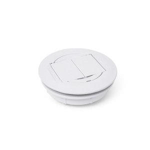 Mini Caixa de Embutir Redonda 1 Tomada 1 HDMI QTMOV CX Tomada Universal Redonda Branco
