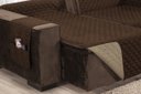 Ver imagem 5 de Protetor Matelado Sofá Retrátil Assento 2,40m Tabaco/Cáqui