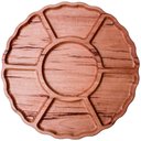 Ver imagem 1 de Petisqueira Grande Tábua de Aperitivos em Madeira Maciça 7 Cavidades