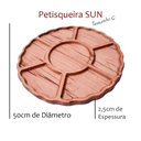 Ver imagem 2 de Petisqueira Grande Tábua de Aperitivos em Madeira Maciça 7 Cavidades