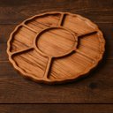 Ver imagem 4 de Petisqueira Grande Tábua de Aperitivos em Madeira Maciça 7 Cavidades