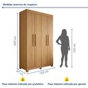 Ver imagem 7 de Guarda Roupa Casal 4 Portas 2 Gavetas 100% Mdf Jandaia