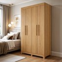 Ver imagem 1 de Guarda Roupa Casal 4 Portas 2 Gavetas 100% MDF Jandaia Marrom/Cinamomo