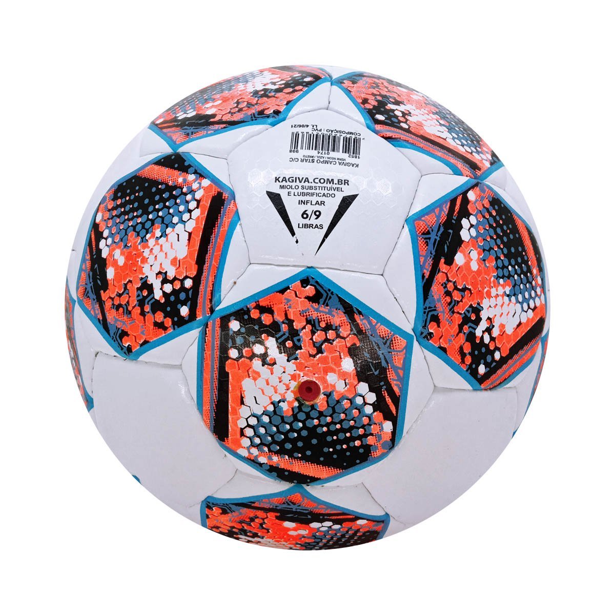 Bola Futebol de Campo Kagiva Sar Costurada a Mão 32 Gomos PVC 1652 Star 1852 - 4