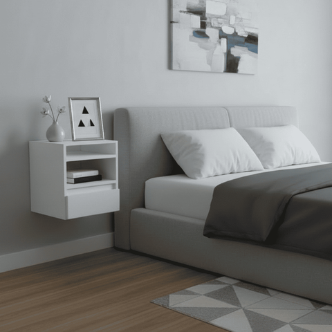 Mesa de Cabeceira Suspensa - Design Minimalista