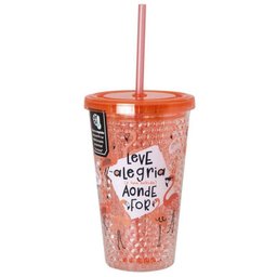 Copo Canudo Térmico Pérolas Gel - Flamingo - 4 Copo Canudo Térmico Pérolas Gel - Flamingo - 4