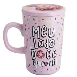Caneca Canudo Colher - Meu Lado Doce - 3 Caneca Canudo Colher - Meu Lado Doce - 3