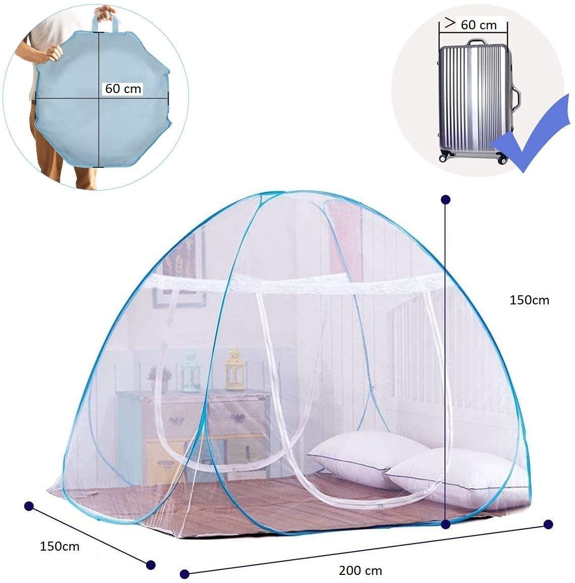 Mosquiteiro Tenda Cama Casal Dobrável Pratico e Portátil - 1