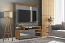 Ver imagem 1 de Home P/ Tvs até 60" Berlim Cinza Perolizado/tauari - Lukaliam