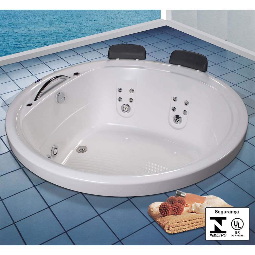 Banheira Málaga Albacete Master 150x150x50 Acrílico - 1