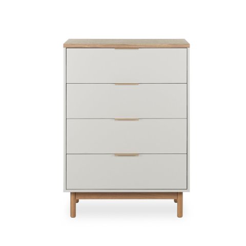 Cômoda Kaki 4 Gavetas 80 Cm X 45 Cm Tauari / Off White