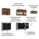 Ver imagem 5 de Armário de Cozinha Completa 280cm Branco/Preto/Rustic Marcela Madesa 03