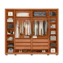 Ver imagem 5 de Guarda Roupa Casal Coari 2.7 6 Portas de Giro 6 Gavetas MDF MDP Freijó Suede Casah