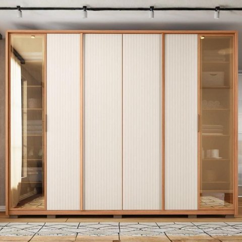 Guarda Roupa Casal Coari 2.7 6 Portas de Giro 6 Gavetas MDF MDP Freijó Suede Casah
