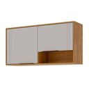 Ver imagem 1 de Armário Aéreo P/ Cozinha Aurea C/ 2 Portas 120cm Cinamomo/off White - Mgm