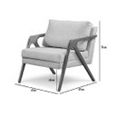 Ver imagem 3 de Poltrona Mona Luxo em Linho Premium Bege Madeira Maciça Luxo