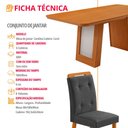 Ver imagem 7 de Mesa de Jantar Carolina 180cm Tp MDF Laminado Canto Copo Base Detalhe Off White com 6 Cadeiras Carol