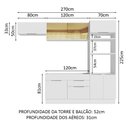 Ver imagem 4 de Armário de Cozinha Completa 270cm Branco Stella Madesa 08